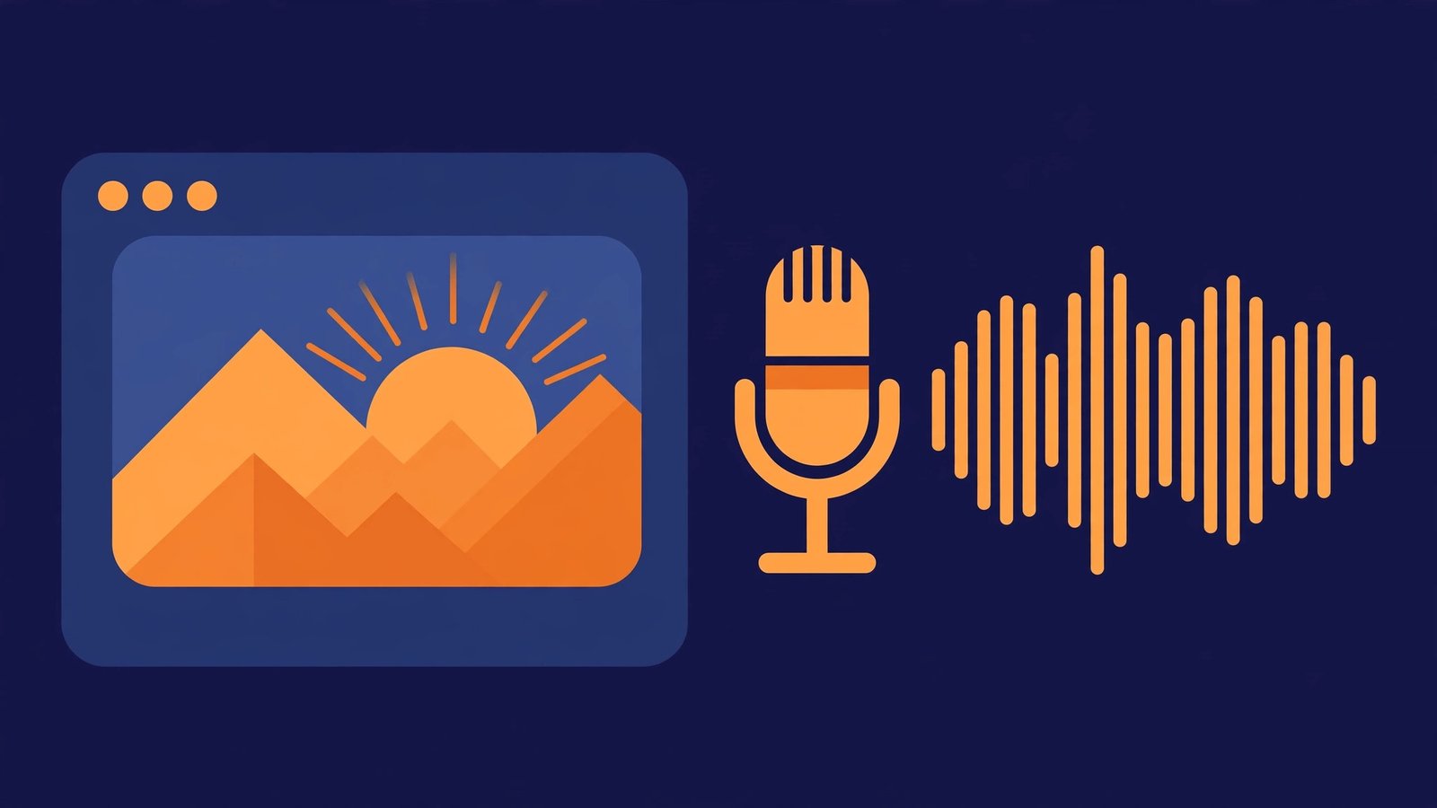 Illustration of an AI chat generating an image and voice output