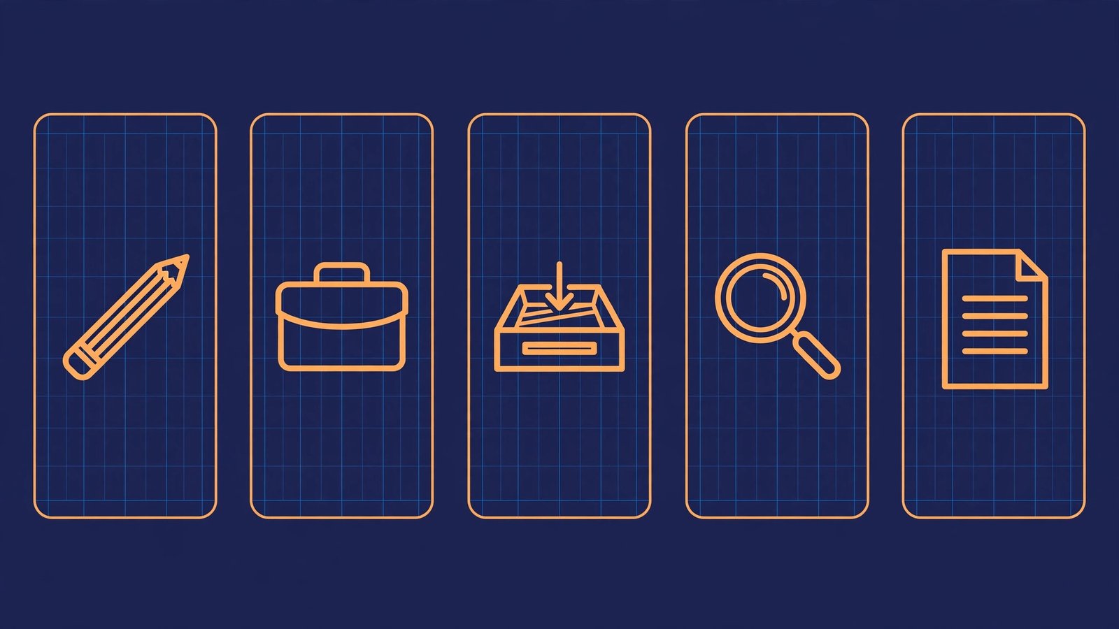 Illustration of five starter Claude Project blueprints for different jobs